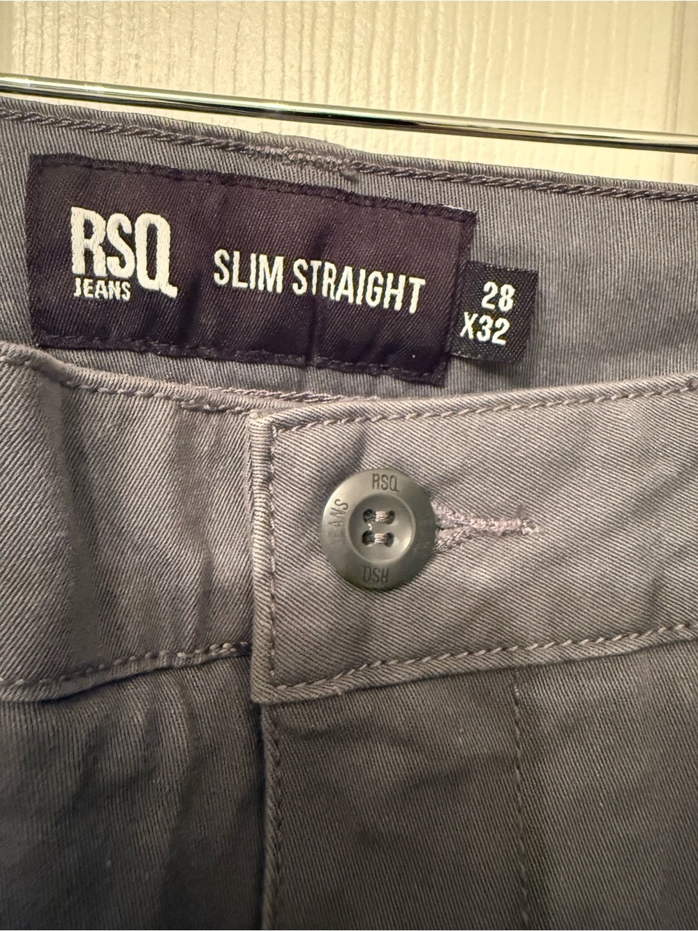 Slim Straight Men’s RSQ Jeans Gray
